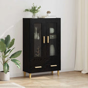 Credenza Rovere Nero 70 x 31 x 115 cm Legno multistrato