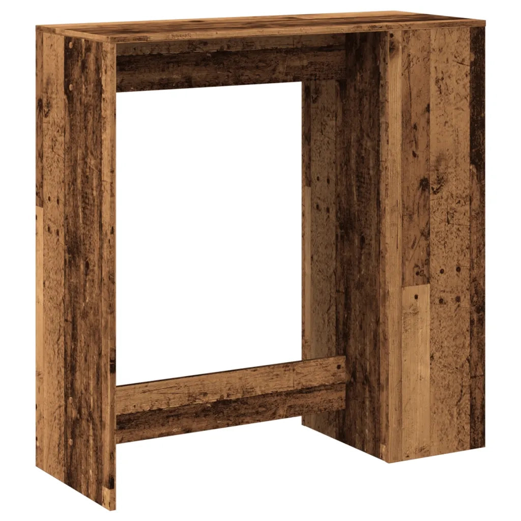 Tavolo Bar con Rastrelliera Antico 101x40x103,5 cm Multistrato 854371