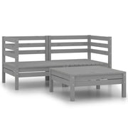 Set di mobili da giardino mobili da esterno set da 3 pezzi legno di pino massiccio grigio 02_0016049