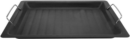 Barbecuepan in acciaio inossidabile per grigliare e cuocere in modo salutare