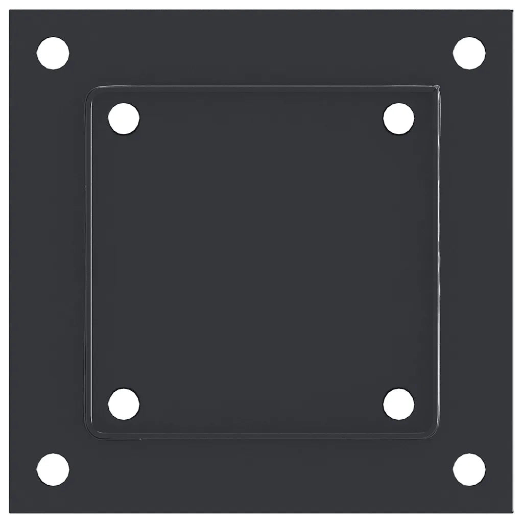 vidaXL Basi per Pali Quadrati 4pz 101x101mm Acciaio Verniciato Polvere