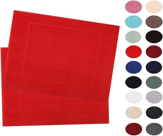 Set di 2 palline da badminton, palline da badminton, palline da badminton, palline da badminton, pallina da badminton, pallina da badminton, pallina da badminton, dimensioni premium 50 x 70 cm, 100% cotone, qualità, 650 g/m², rosso