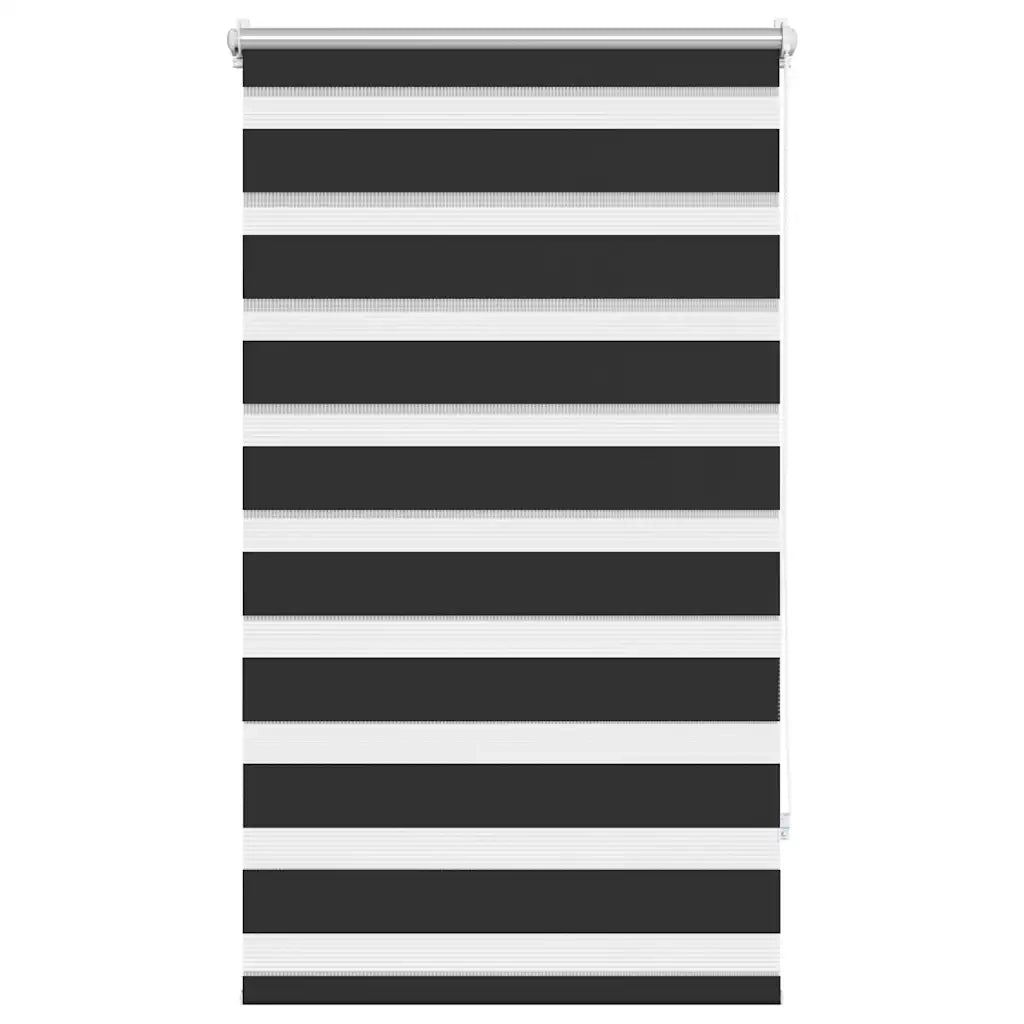 Tenda a rullo zebra 90,9x150 cm Tessuto Larghezza 86,7 cm nero 240208
