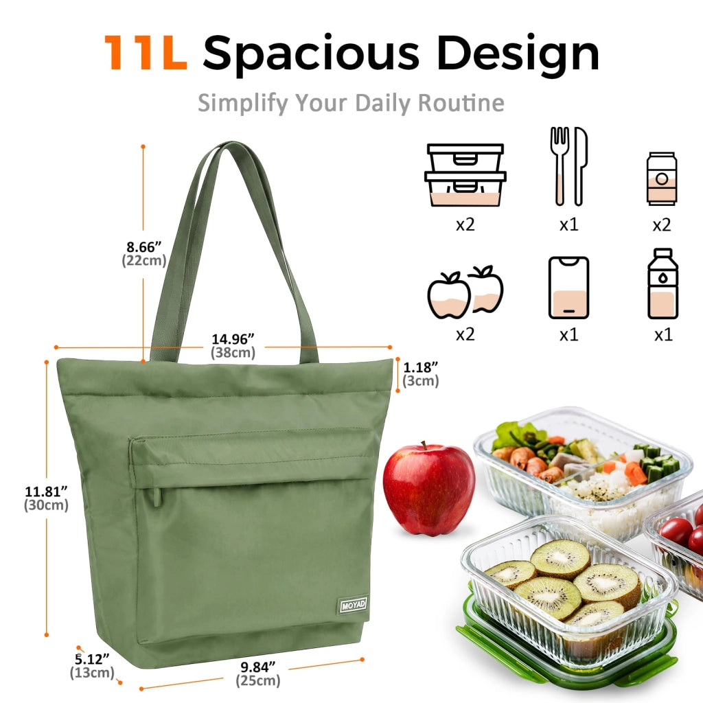 Borsa termica isolata da 11 litri, ideale per il pranzo al lavoro o per il picnic