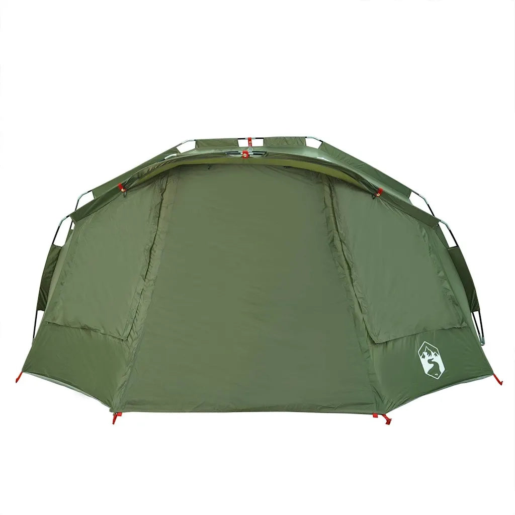 Tenda da Pesca per 5 Persone-Tenda da campeggio Verde Oliva Impermeabile 100679