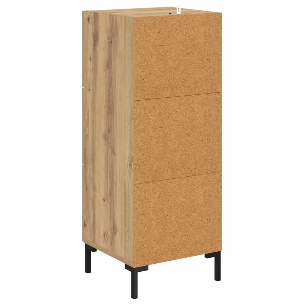 Credenza | Madia | Buffet da pranzo | Armadio da pranzo Rovere artigianale 34,5 x 34 x 90 cm Legno multistrato