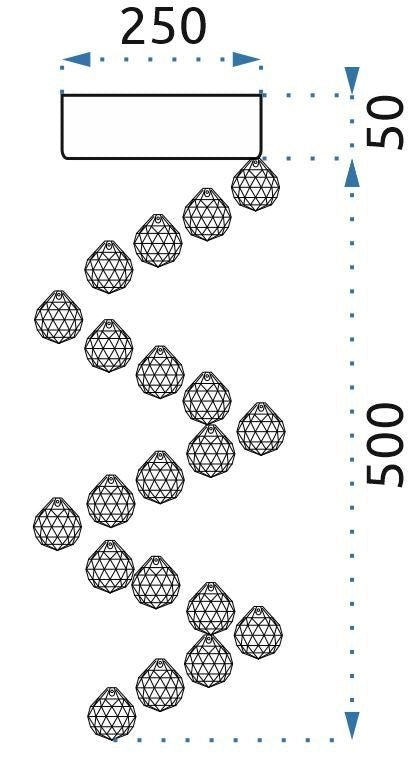 Lampada Cristallo Plafone APP785-1C