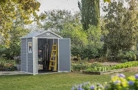 Casetta da Giardino Manor 6x5, Grigia, 185 X 152 X 226 h