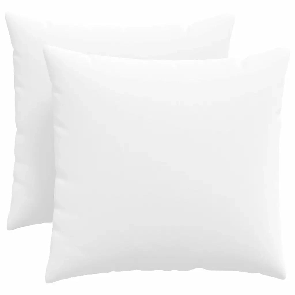 Cuscini da Divano 2 pz-Set di 2 Cuscini per Sofa Bianco 50 x 50 cm Tessuto