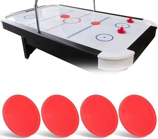 Palle da Air Hockey in plastica rossa resistenti agli urti, 3 in pacchetto, diametro 75mm, per tavoli da gioco.