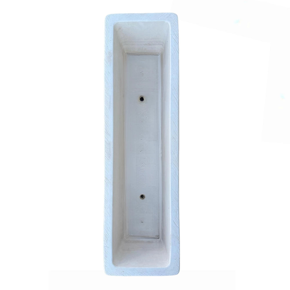 Fioriera giardino cemento effetto pietra l.101xp.30xh.34 cm serie valle d'itria