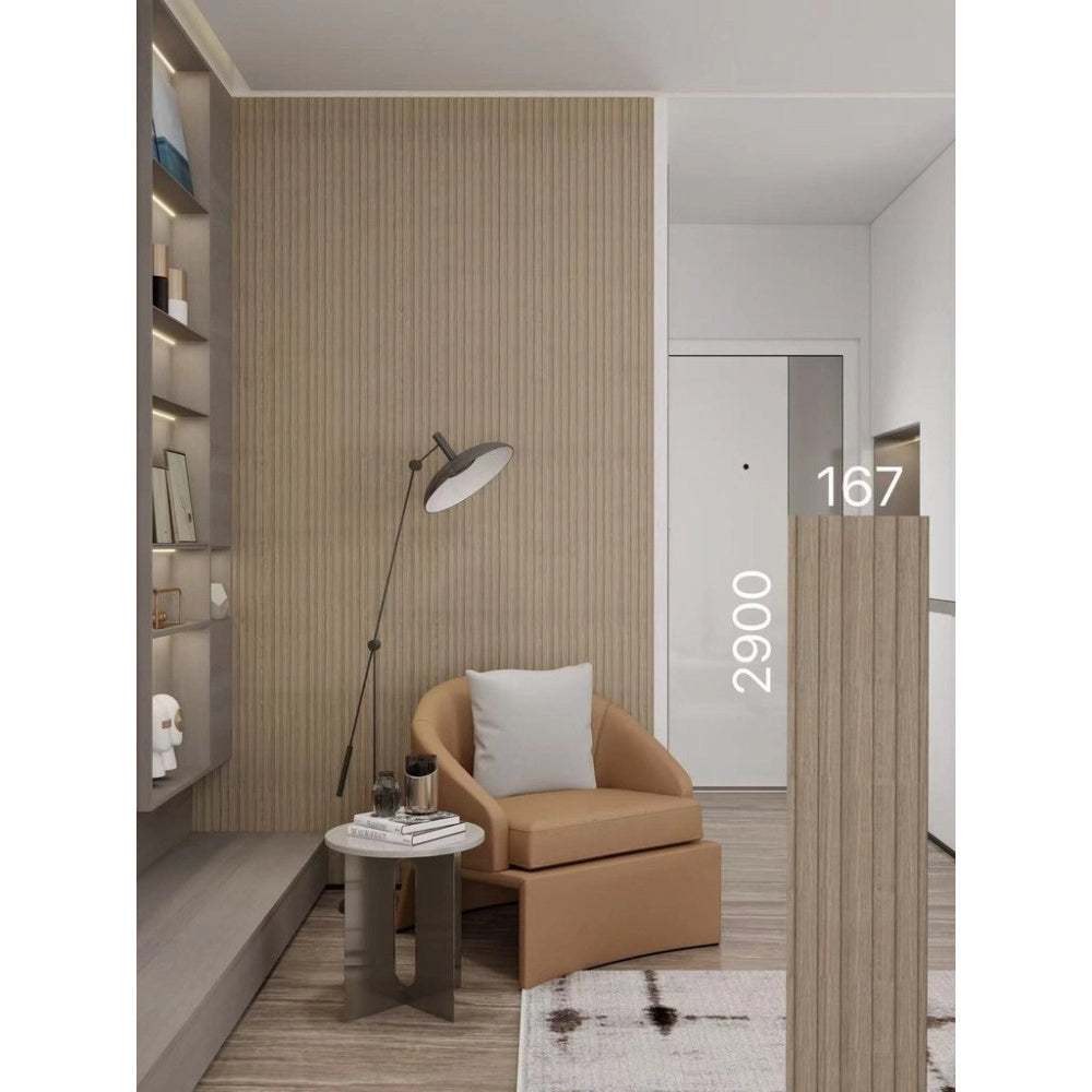 Trade Shop - Pannello Decorativo 3d Effetto Legno Chiaro 167x290 Cm Rivestimento Parete -