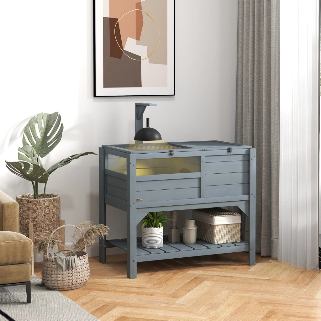 Recinto per Tartarughe con Scaffale Legno ¨C zephmum ¨C 103x84x51 cm