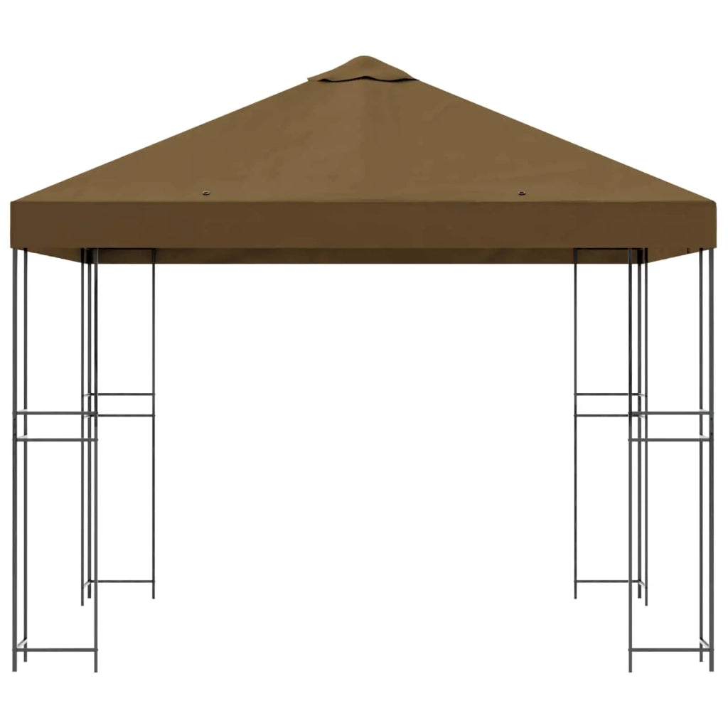 Gazebo 3 x 3 m Tortora Poliestere e Acciaio 190 900330