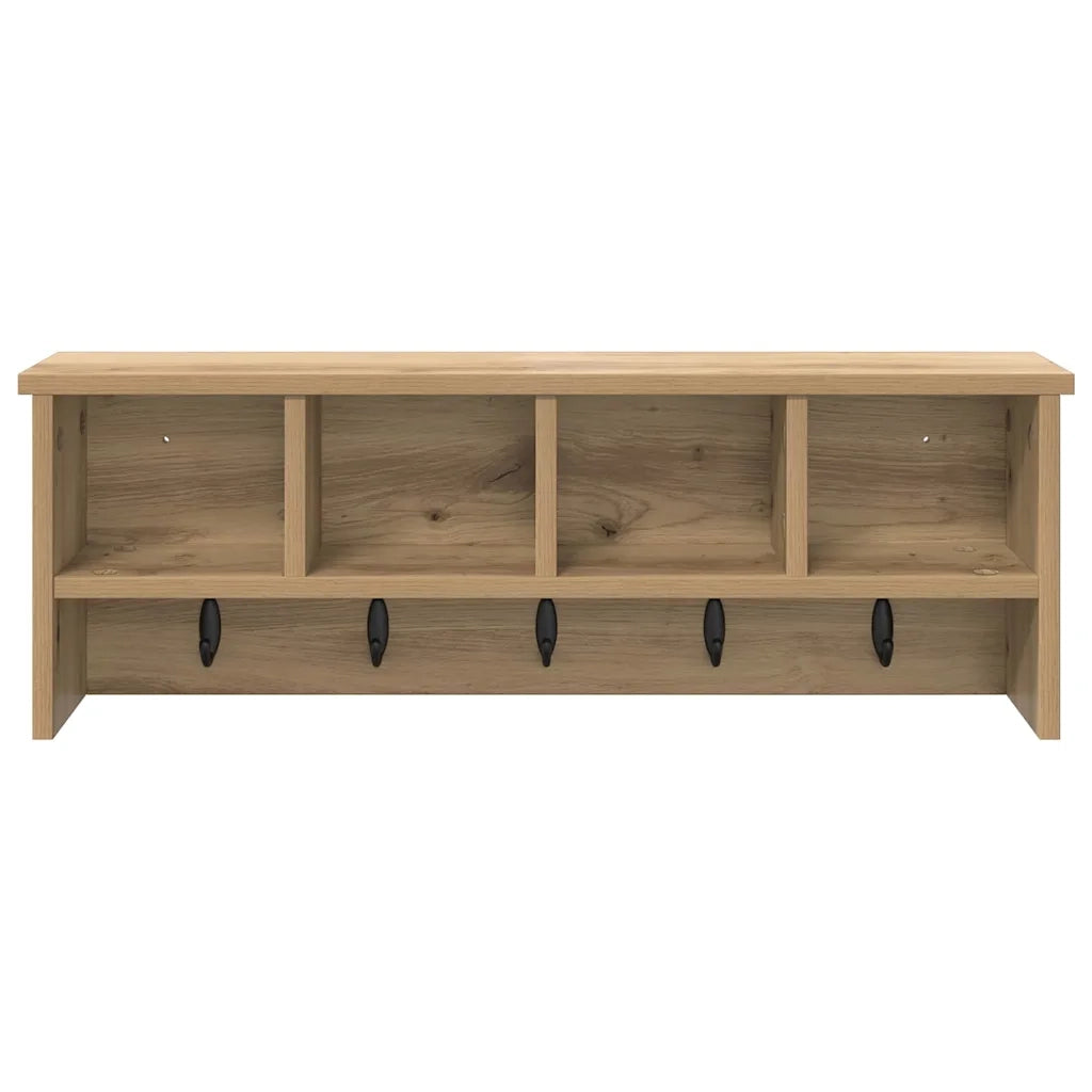 Appendiabiti a muro Rovere artigianale 75 x 16 x 26 cm 874322