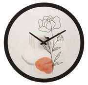Orologio da Muro Flower 1 Ø 40x3,5 cm in Ferro e Vetro