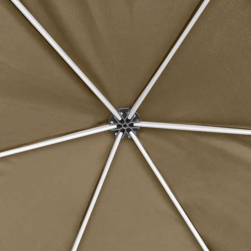 Tendone Esagono Pop-Up Pareti Laterali 3,6x3,1m Tortora 220g/m² 362013