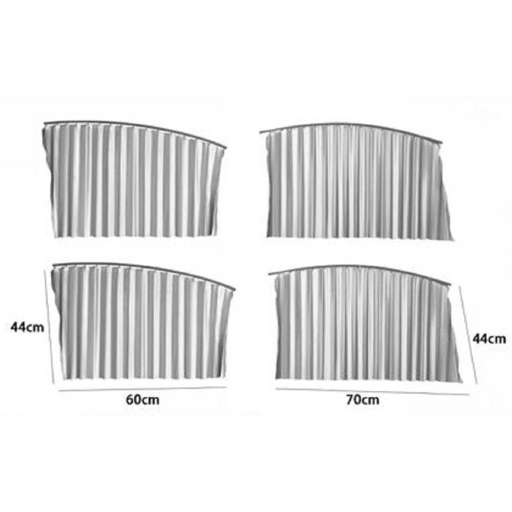 Trade Shop - Kit 4pz Tenda Tendina Parasole Proteggi Sole Raggi Uv Magnetica Auto Grigi 70170 -