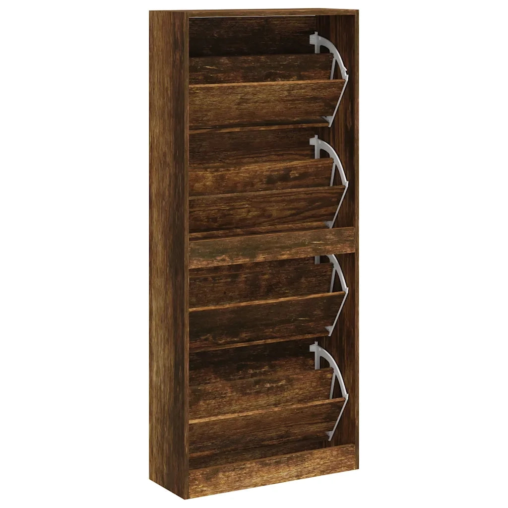 Scarpiera Rovere Fumo 63x24x147 cm in Legno Multistrato cod mxl 41403