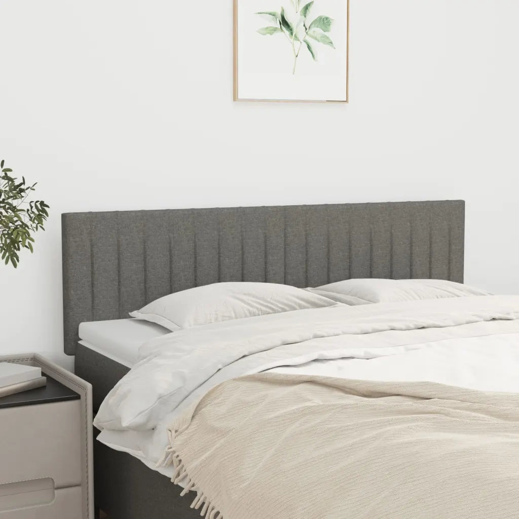 Testiera | Testata Grigio Scuro 144x5x78/88 cm in Tessuto