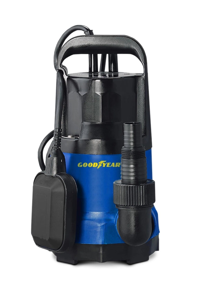 Pompa sommergibile per acque pulite 550W. Pompa di svuotamento 230V. Motore a induzione 2.850 giri/min Goodyear