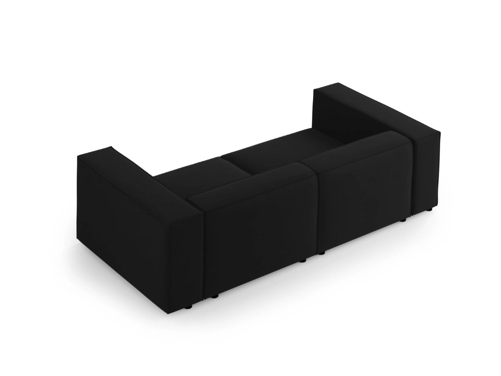 Cosmopolitan Design - Divano "Arendal" 3 posti in velluto nero 