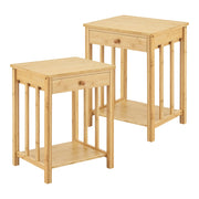 Set di 2 tavolini laterali in bambù 51 x 40 x 35 cm naturale 03_0009711