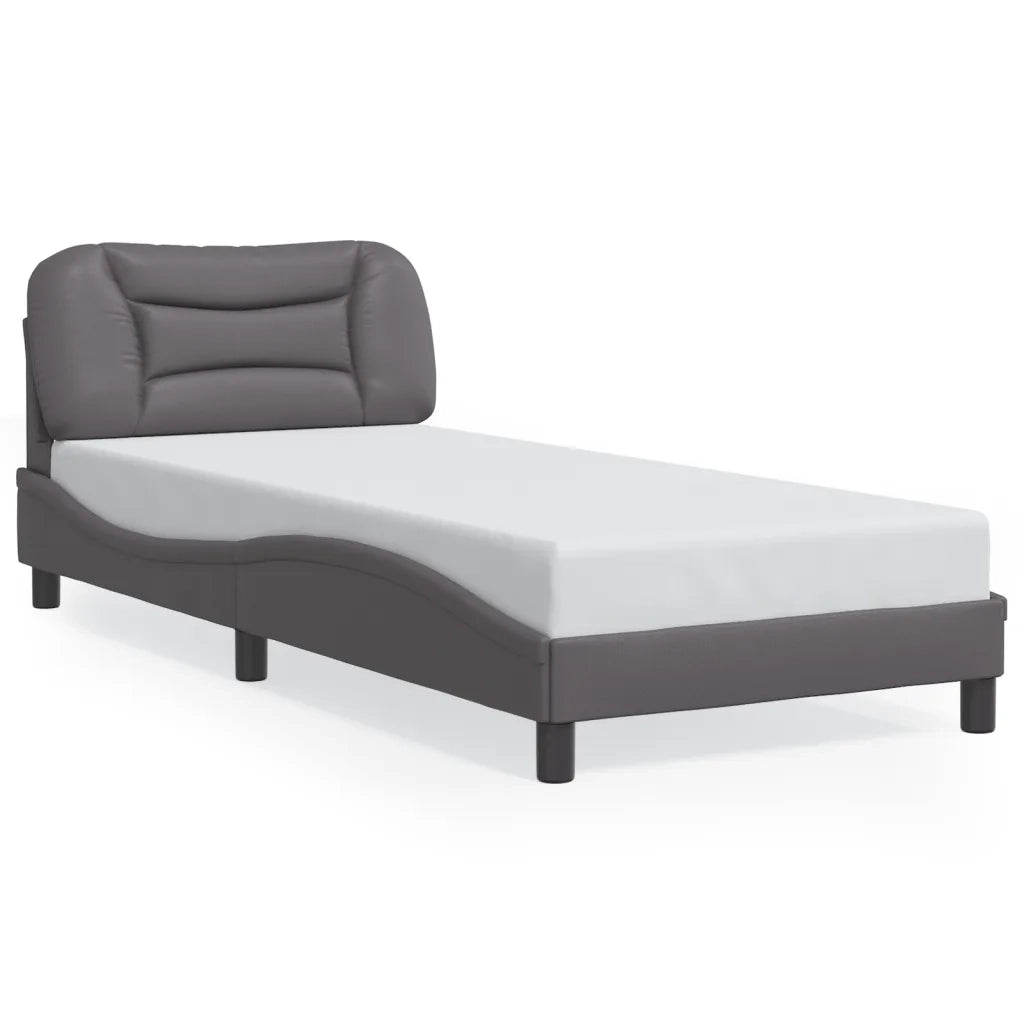 Giroletto con Luci LED Grigio 80x200 cm in Similpelle