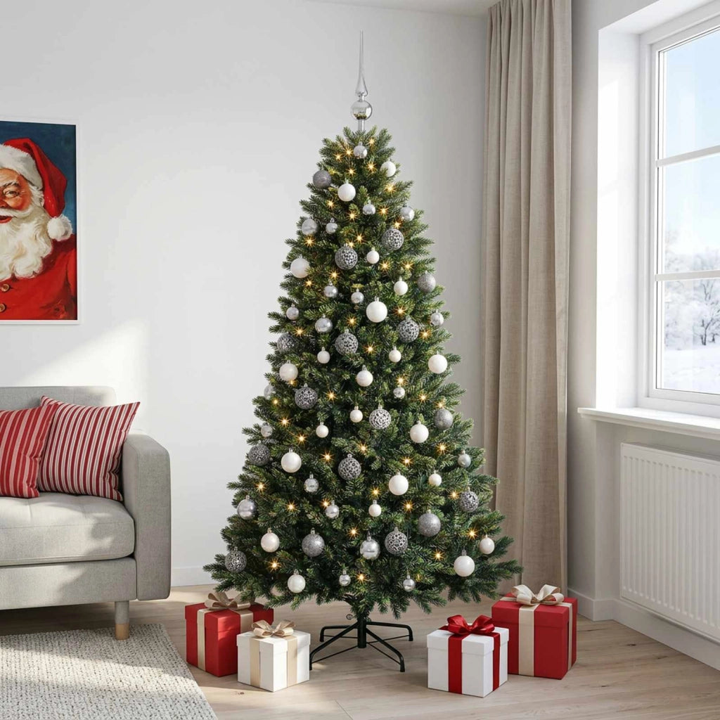 Albero di Natale Artificiale con Palline 240 cm 300 LED 3467242