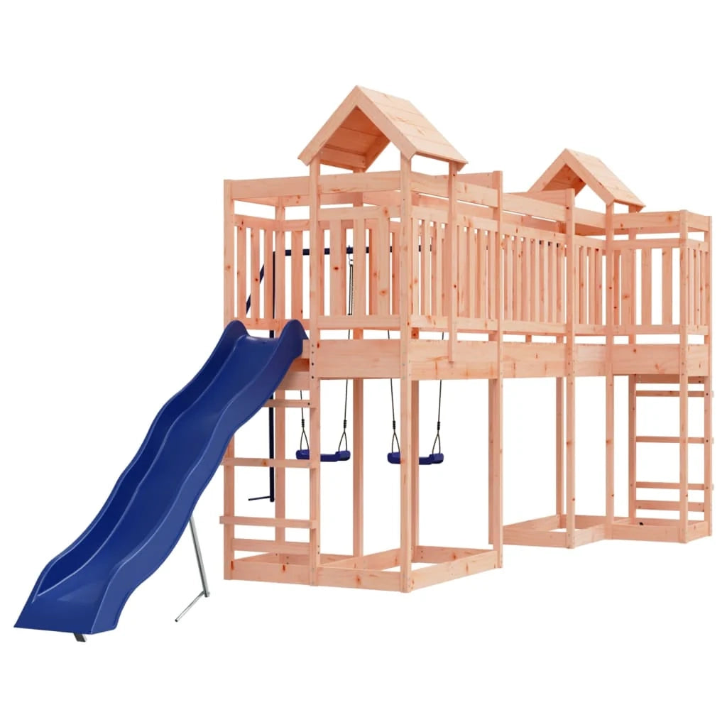 Altalena parco giochi da esterno scivolo altalena robusta giochi da giardino 362 x 585 x 238 cm legno massello di abete Douglas 02_0004691