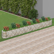 Gabbione con Letto Rialzato in Acciaio Zincato 540x50x50 cm 152030