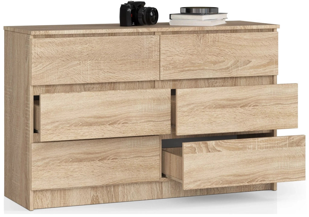 Cassettiera AKORD K140 Sonoma Quercia 138 cm 6 cassetti 138x40x77 cm