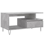 Tavolino salotto | Tavolino da caff¨¨ | Tavolino da Soggiorno Grigio Cemento 90x49x45 cm Legno Multistrato