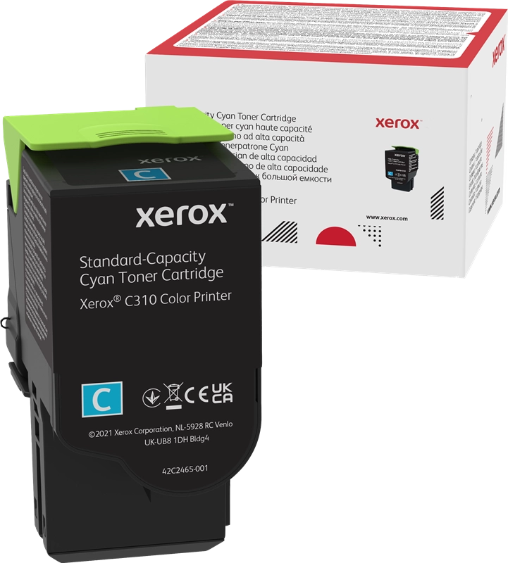 Xerox Cartuccia toner Ciano a Capacità standard da 2000 Pagine per Stampante a colori ® C310/multifunzione a colori ® C315 (006R04357)
