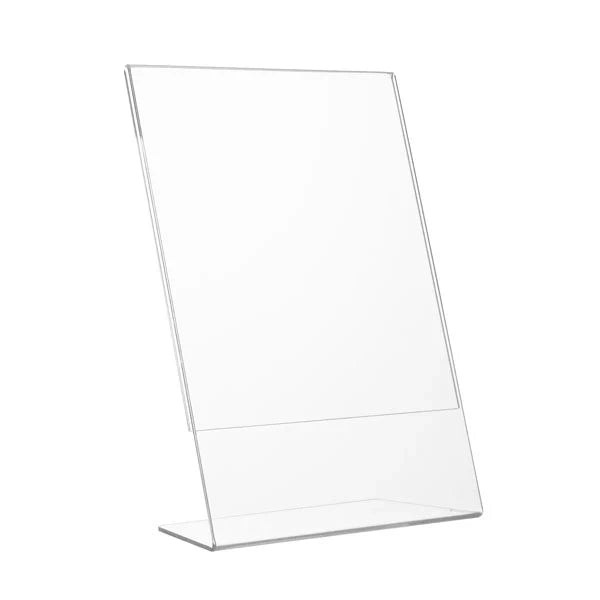 Porta avvisi da banco in Plexi con base a L Monofacciale - A3 verticale