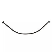 Trade Shop - Bastone Asta Per Tenda Doccia Barra Curva Angolare Nera 90x90cm Universale 87236 -