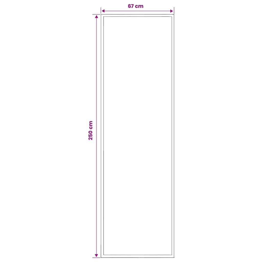 Tappeto Runner FLORNES Tessuto Grigio 67 x 250 cm PP 7 mm 42057529