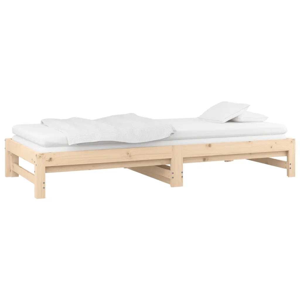 Dormeuse Estraibile 2x(90x190) cm Legno Massello di Pino 820437