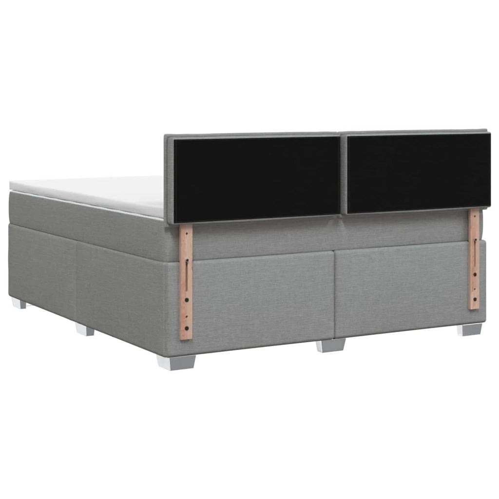 Letto box spring con materasso Grigio Chiaro 140 x 190 cm 3450467