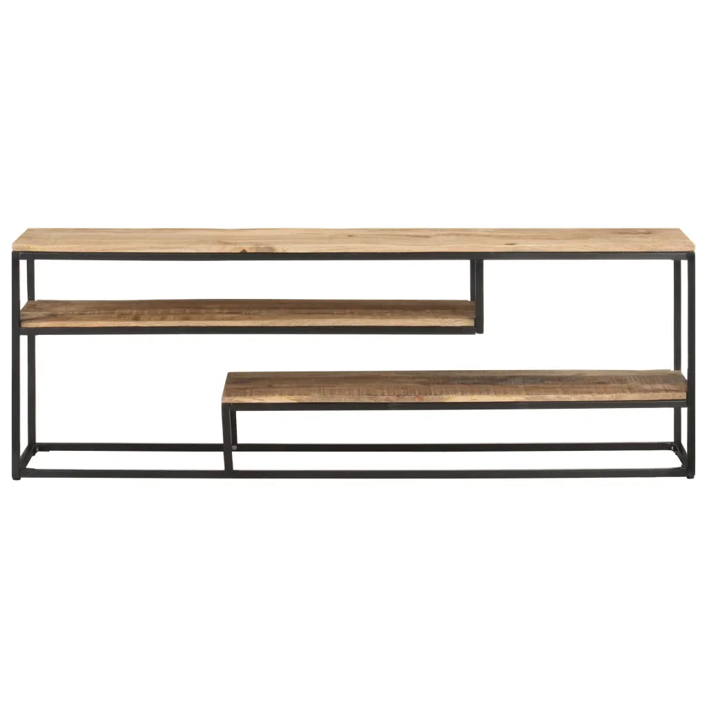 Mobile Porta TV 130x30x45 cm in Legno Massello di Mango Grezzo 321623