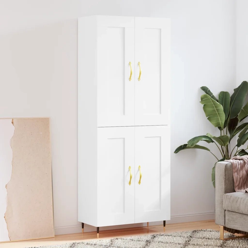 Credenza Bianca 69,5x34x180 cm in Legno Multistrato 3199665