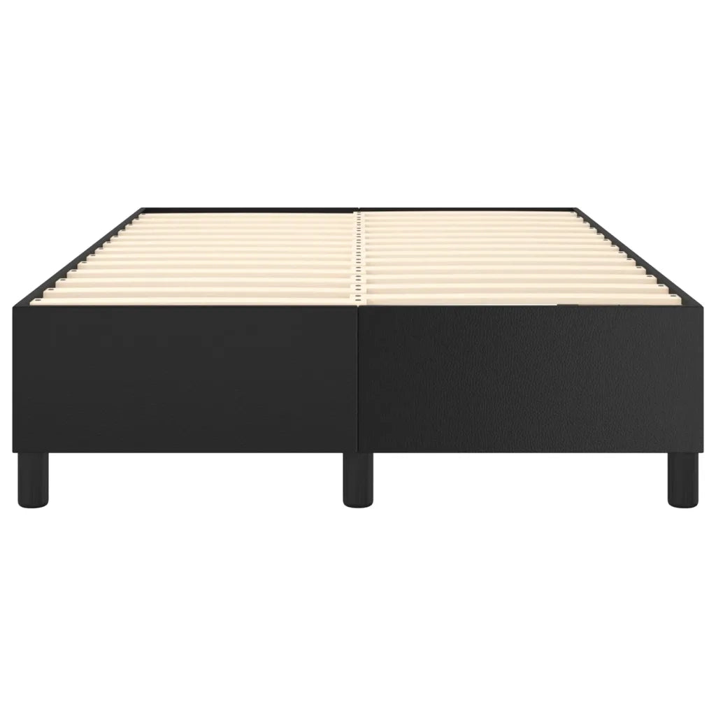 Struttura Letto a Rete a Molle-Giroletto Nero 120x200 cm in Similpelle 981082