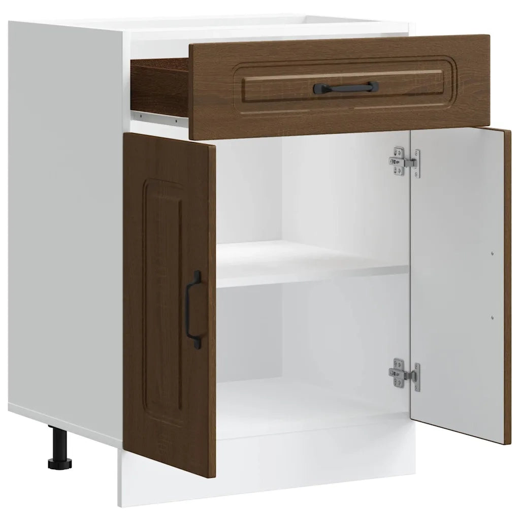 Base da Cucina Kalmar Rovere Marrone in Legno Multistrato 853494