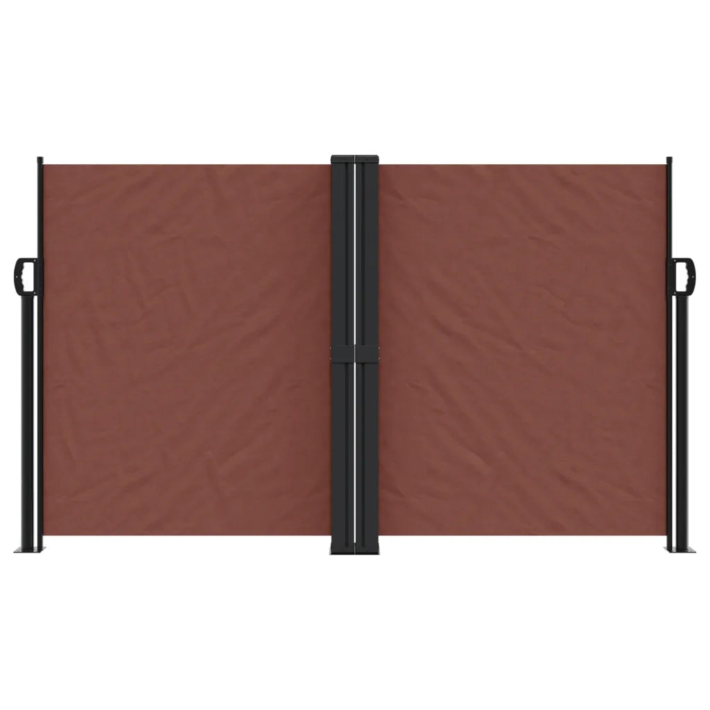 Tenda Laterale retrattile-Tenda parasole per balcone Marrone 140x1200 cm