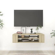 Mobile TV Pensile Rovere Sonoma 100x30x26,5cm Legno Multistrato 806232