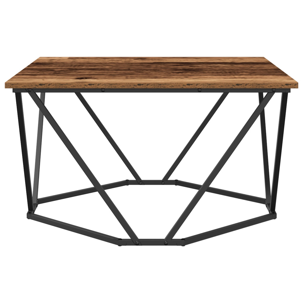 Tavolino da caffÃ¨ in legno antico 80x80x45 cm Legno ingegnerizzato