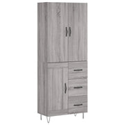 Credenza | Madia | Buffet da pranzo | Armadio da pranzo Grigio Sonoma 69,5x34x180 cm in Legno Multistrato