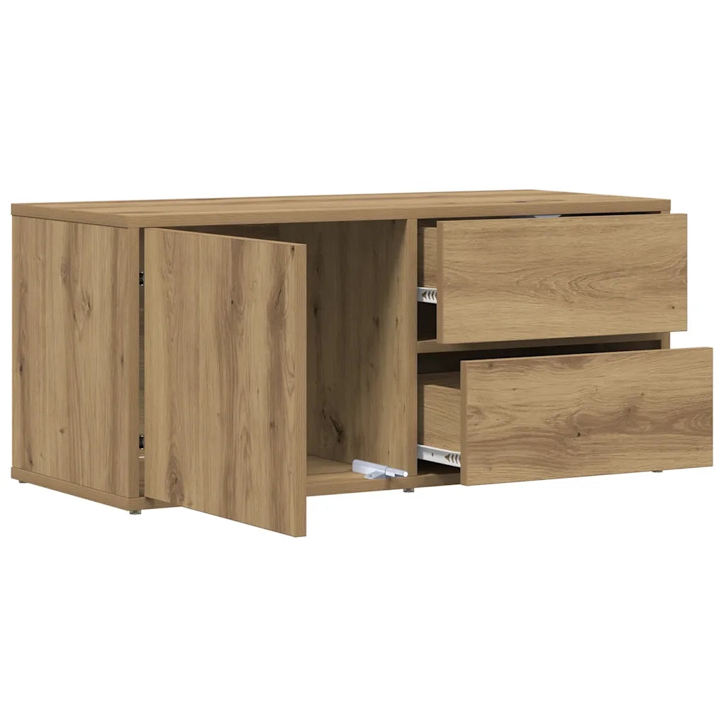 Mobile Porta TV Rovere Artigianale 80x34x35,5 cm Truciolato 856011