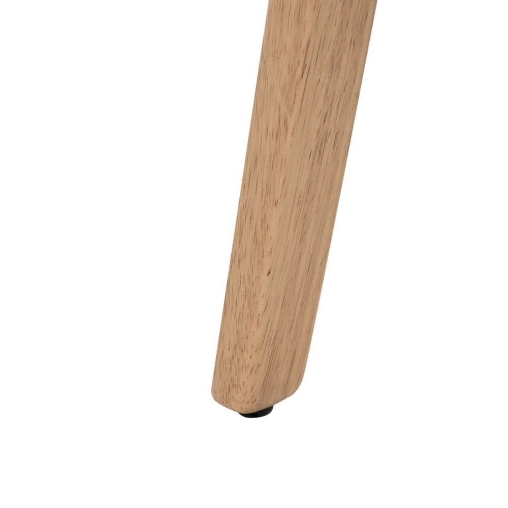 Set di 2 sedie da pranzo Rivestimento in poliestere marrone chiaro e tortora Gambe in legno di gomma Stile tradizionale retrò