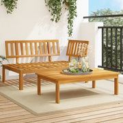 Salotto da Giardino-Set Divani Pallet da Giardino 2pz in Legno Massello di Acacia 233762